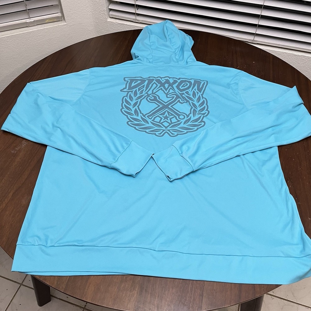 Dixxon Flannel Co Men's 3X Turquoise Form Function Performance Sun Hoodie - Picture 3 of 10